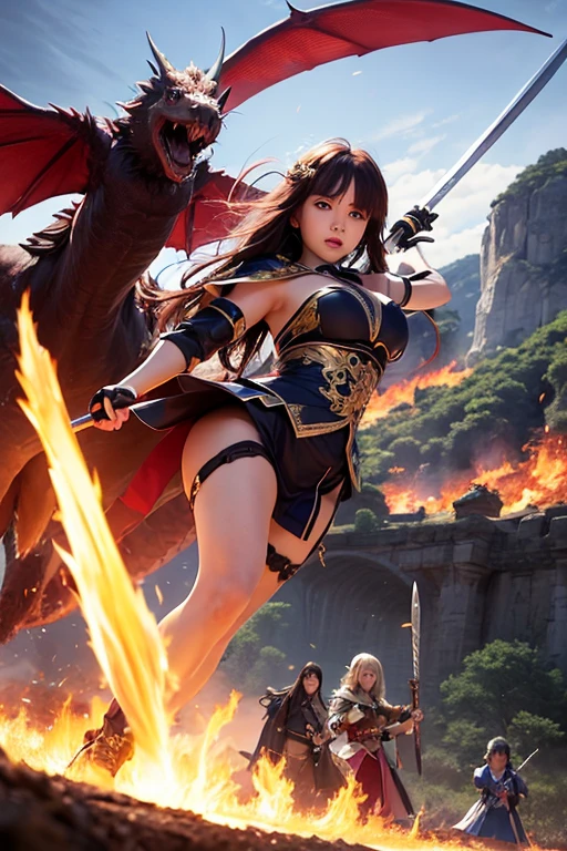 Pretty Face、big eye、(masterpiece)、ultra-detailliert、(top-quality:1.0)、 (NSFW)、(Beautie)、 、medieval times、ue、Fantasy、 Skirt、Sword、The woman is Greek、crying how bright、battle field、(Torn skirt:1.5)、(torn armor:1.5)、broken sword、(ember1a person、femele1a person、Sex with wolves、Put your hands on the ground)、