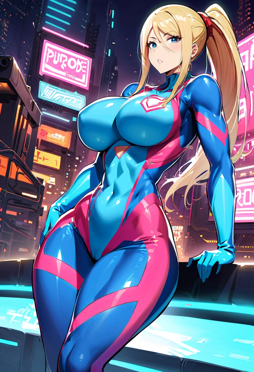 (masterpiece:1.2),(Highest quality),(Very detailed:1.2),(High resolution),(Realistic),(RAW Photos:1.2),8K,wallpaper,Perfect Anatomy,1 female,Full Body Shot,Mature Woman,blonde,ponytail,((Big Breasts)),(((Thick thighs))),((Woman in a very shiny latex Samus Zero suit)),(Samus Aran),(Colorful digital art),(3D neon art of female body),(A colorful aura emanating from the body),Psychic Trance Artwork,Space and Dimension Warrior,Portrait of the Goddess,fantasy digital art,Cosmic aura,universe space,(((Cowboy Shot))),(((Hand,detailed,perfect,perfection,hands)))
