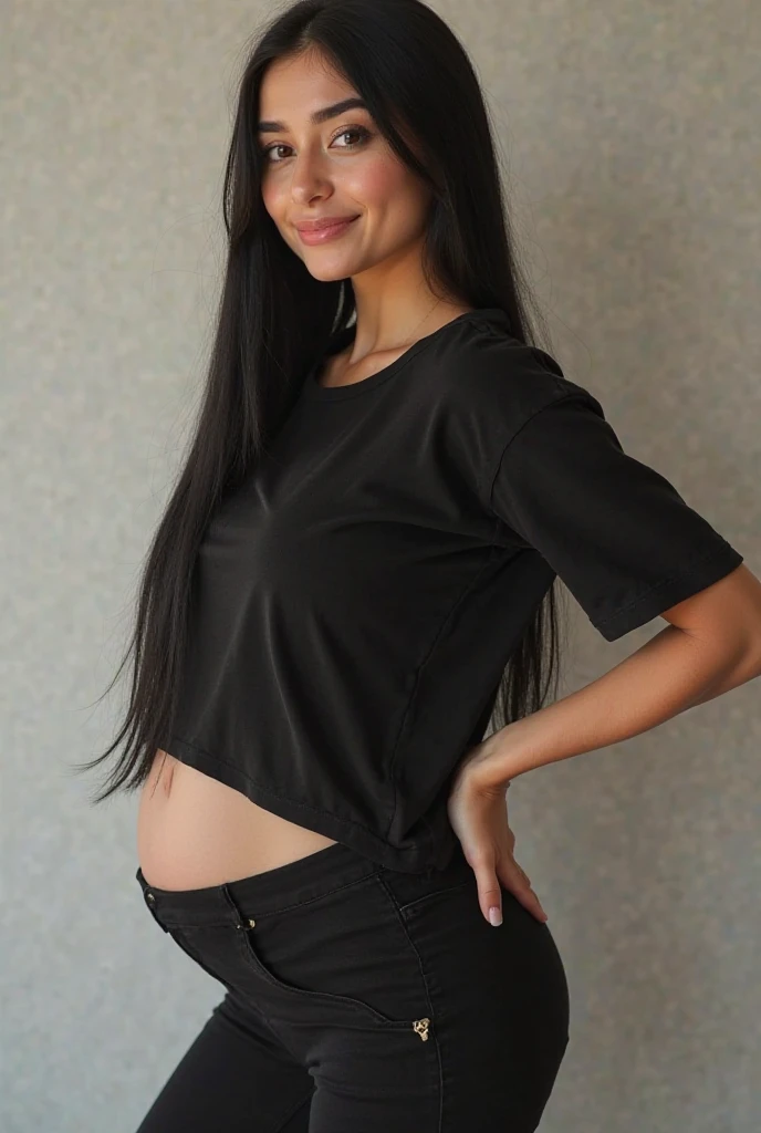 
asian woman, black long hair, brown eyes, 25 years old, polyglot, posing in the grass, wearing jeans and top without prints