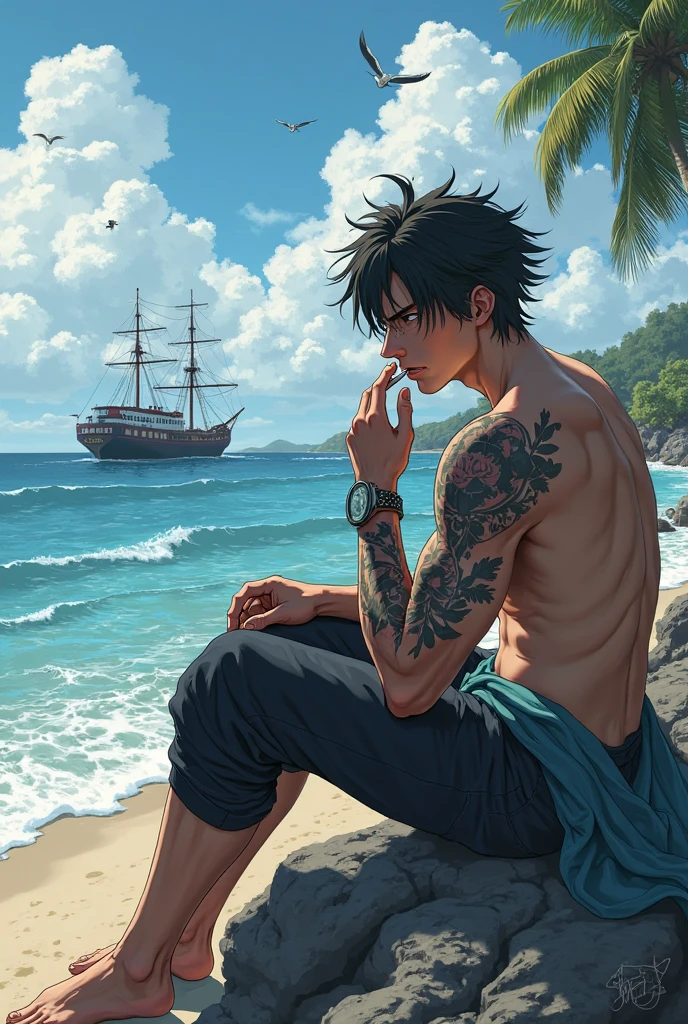 Luffy, straw hat, wearing straw hat, only 1 4k boy