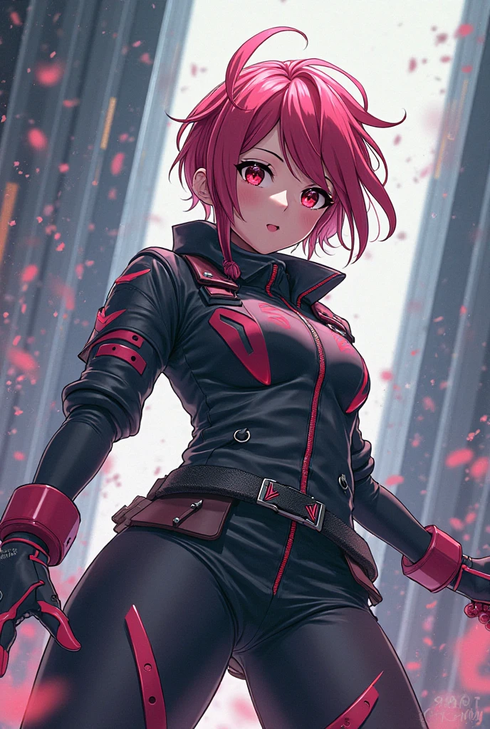 <lora:ValentineTech:1> valentinetech, scifi, tasty details,, ultra detailed, masterpiece, best quality, aesthetic, detailed,, solo, 1girl, red hair, orange eyes, amber eyes, swept bangs, parted bangs, <lora:LowTwintailsHelper:1> low twintails,
short hair, medium hair, small breasts, <lora:Tsurime3:1>, (tsurime:1.2),, leggings, leather jacket, long shirt, combat boots, hoodie,