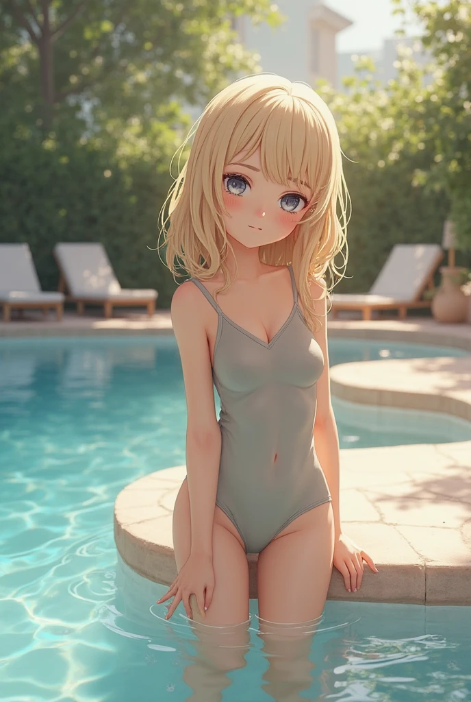 1 girl, Marie Rose, ponytail blonde hair, smile, embarrassed, blush, hard:1.4, (small), micro bikini, (hard squeezing to crotch), full body, ((squatting on the ground M-shaped legs open))), (legs open open), ((legs wide open from side to side))), ((showing the viewer the crotch)), knee-bending sitting, perfect high heels, example pool, perfect eyes, Perfect hands, Ultra high resolution, Cinematic angle, Professional lighting, Top quality, Masterpiece, Side light, Sharp, Perfect focus, Bokeh, Photorealistic, (Beautiful eyes with fine details:1.3), Realistic, (3D face:1.1), (Glossy skin:1.5), (Ultra high resolution complex facial details), (Facial skin pores:1.3), Ultra high resolution cloth texture, 8K eye details, 8K pupils, staring at the viewer, ((M-shaped crotch wide open towards the viewer)), frontal shot, crotch height camera
