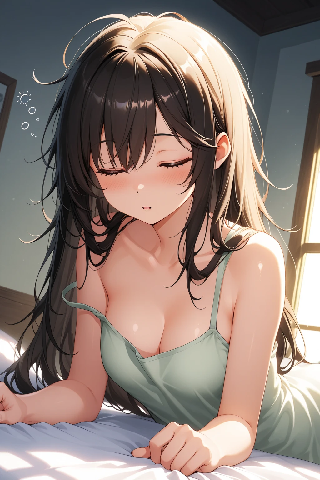 ((masterpiece,Highest quality:1.3,best quality illustration,realistic:1.3)),ass pov,having sex,man on top,cowboy shot,solo,1woman,(Age 25、Japanese Beauty)、brown hair,long hair,center parted bangs,brown eyes,gorgeous eyes,((very small head:1.3)),tears,crying,Heavy breathing,((very long body:1.2,skinny)),medium breasts,(tan skin:1.5), (gleaming skin,toned body,slender body),sweat,、Pleated mini skirt、vagina、vaginal penis,(creampie:1.5),excessive cum,lying,on back,spread legs,Simple bed、Simple hotel bedroom、Modern Tokyo、nsfw,