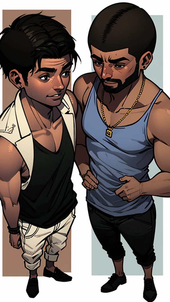 (((2heads))), muscle, Latino 30yo man, big pecs, big biceps, full body, buzz cut, bedroom, arms crossed, no shirt, big bulge, speedo, very wide shoulders
