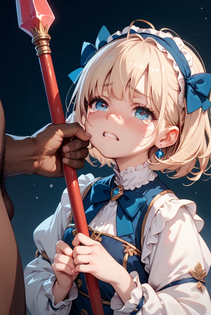 score_9, score_8_up, score_7_up, source_anime, best quality, masterpiece, official art, absurdres, highres, ultra-detailed,waifu2x,Collection: Slice of Life,break,djeeta \(granblue fantasy\),short hair, blonde hair, gloves, brown eyes, medium breasts, sweat, (nipple:0.6), sweat, saliva, (yawn:0.5),blush,penis, twitching penis, oral sex, rape, felatio, hand on girl's head, cum, motion lines,projectile cum, facial, bukkake, hot breath, sound effects, outdoors, alley, ,break,(clear line illustration:1.2), super detailed skin,very high resolution, very aesthetic, Best sexual lighting powered by famous artist, 8k,cute picture,beauty illustration,photoshop_(medium),,(Detailed Lighting),best anime 8k konachan wallpaper, pixiv contest winner, 