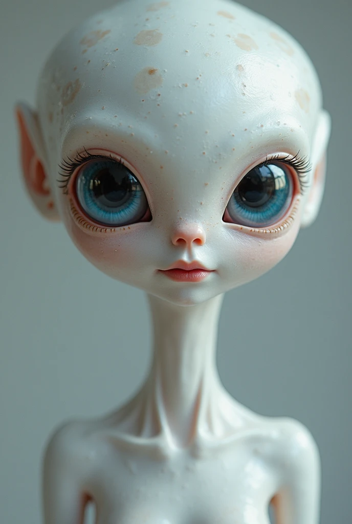 one girl, elf ears, , pure, cute naked, topless, a Woman alien mix, human Body, big tits,   shed skin, alien nose but the Rest of the face ist human, (((whiskers))) big eyes, full black eyes, hybride 10 % elf 30 %alien and 60 % human, face mostly woman,  shed kin at Body Arms and shoulders and neck, tits are human , nipples , full black Iris, slender No clothes,snake shed skin, blue skin, fish skin