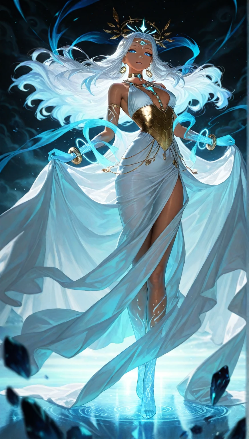 elemental female spirit of air, full body of wind, her body has low opacity, winds and breaths throughout her body, detailed beauty, female spirit, element of air, detailed face