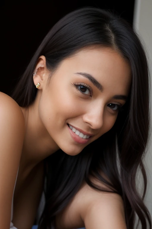 Best quality, realistic, award-winning illustration, (complicated detail: 1.2), (fine detail), (complicated detail), (cinematic lights, best quality), sharp lines, sharp focus, official art, 16k, on a white background, (A woman with a smiling face: 1.3), a playful young boss, there is a woman with short medium hair, (black hair: 1.3), smiling look, about 35 years, (38 years), woman of 35 years, (short hair: 1.3), (face with fine details: 1.2), (aged face details: 1.2), (beautiful: 1.3), (normal body small breasts: 1.3) (small breasts: 1.3), pronounced feminine feature, flirting with the camera. wearing black apron uniform with orange, wearing cap, black cap and orange details, wearing jeans, woman posing for a photo, holding a huge can of creamy dulce de leche, dulce de leche pouring, splash dulce de leche, explosion dulce de leche, all-white background, headshot profile picture, posing for a photo.