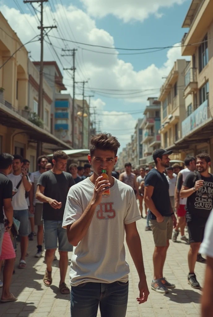 A day of 126 degrees Celsius (realist) with 100% humidity and people 