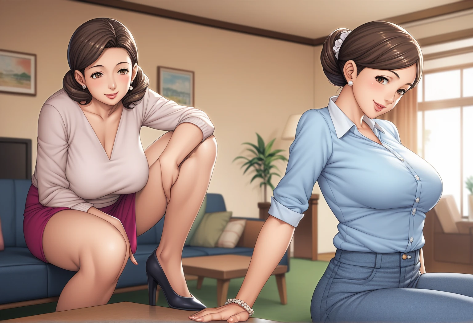 fully body, best possible quality, sensuous, standing, whole photo, wearing realistic dress or skirt, Grinning
