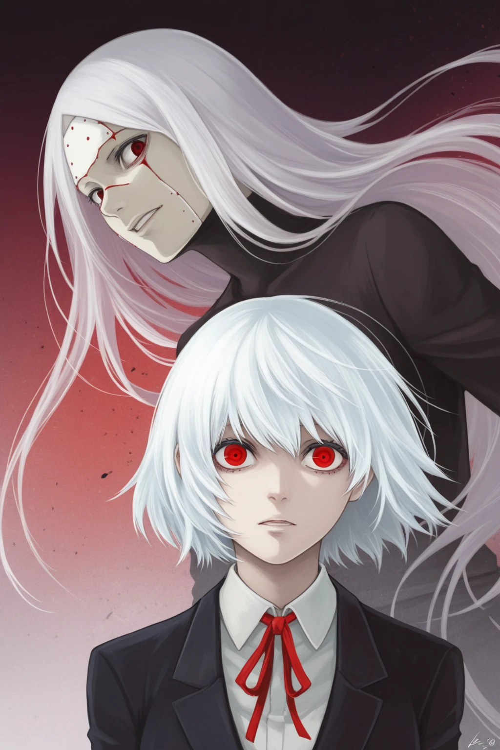 (kaneki ken), 1boy,flamboyant, in the style of sui ishida, tokyo ghoul, zoomed in on face, focused on face, blue highlights,looking at viewer,watercolor, aristocratic youth,  <lora:TKG_Sui Ishida:1> <lora:Kaneki Ken:1>
