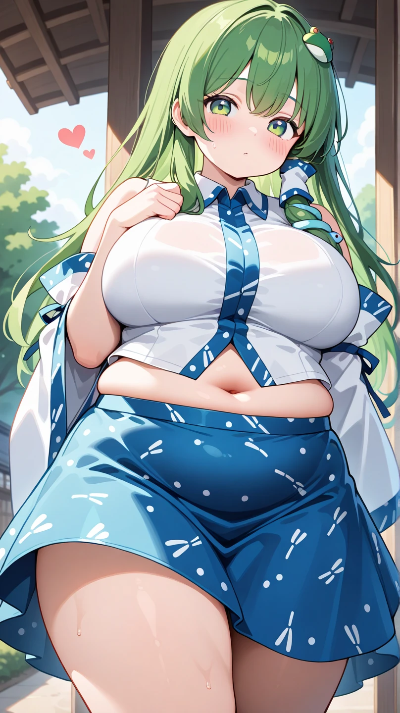 (Highest quality、Masterpiece、Very detailed、8K)、One Woman、Big Breasts、18-year-old、high school student、((stand))、((skirt lift))