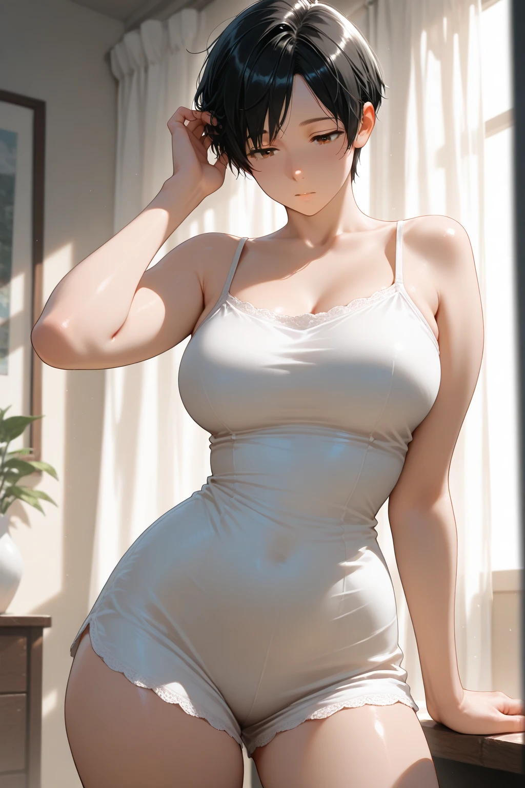 （OriginalPhoto：1.2），（（realisticlying：1.4））optimal quality，masterpaintings，插圖，extremely exquisite and beautiful，Extremely detailled，CG，Unity，8k壁紙，finedetail，optimal quality，Extremely detailed CG Great Unity 8k wallpaper，Preposterous，Incredibly ridiculous，massive boobs，superdetailed，high resolucion，ighly detailed，beautiful details girl，extremelydetailedeyesandface，beautiful details eyes，light in the face，cinamtic lighting，1girl huge large breasts，see‐through，looking at the spectator，exteriors，Sunny and cheerful，Sports girl，Ulzzang-6500，body complet，Yoga attire，Take the stairs，Open your legs，see-through panties