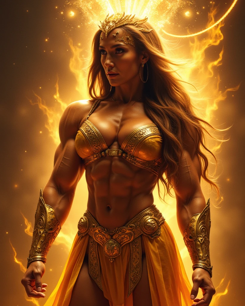 (high-res, professional photo quality),(dynamic pose),(ethereal atmosphere),(exquisite attention to detail), ((Full-body photo)), ((head-to-toe photo)), african warrior, muscular woman in thong
