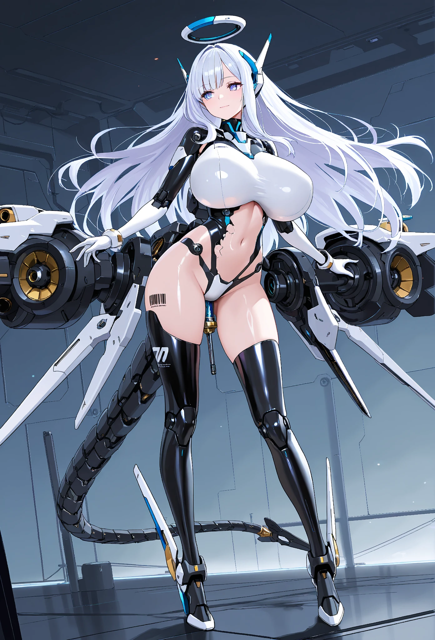 Broken mech。Bare internal organs,sexy boobs