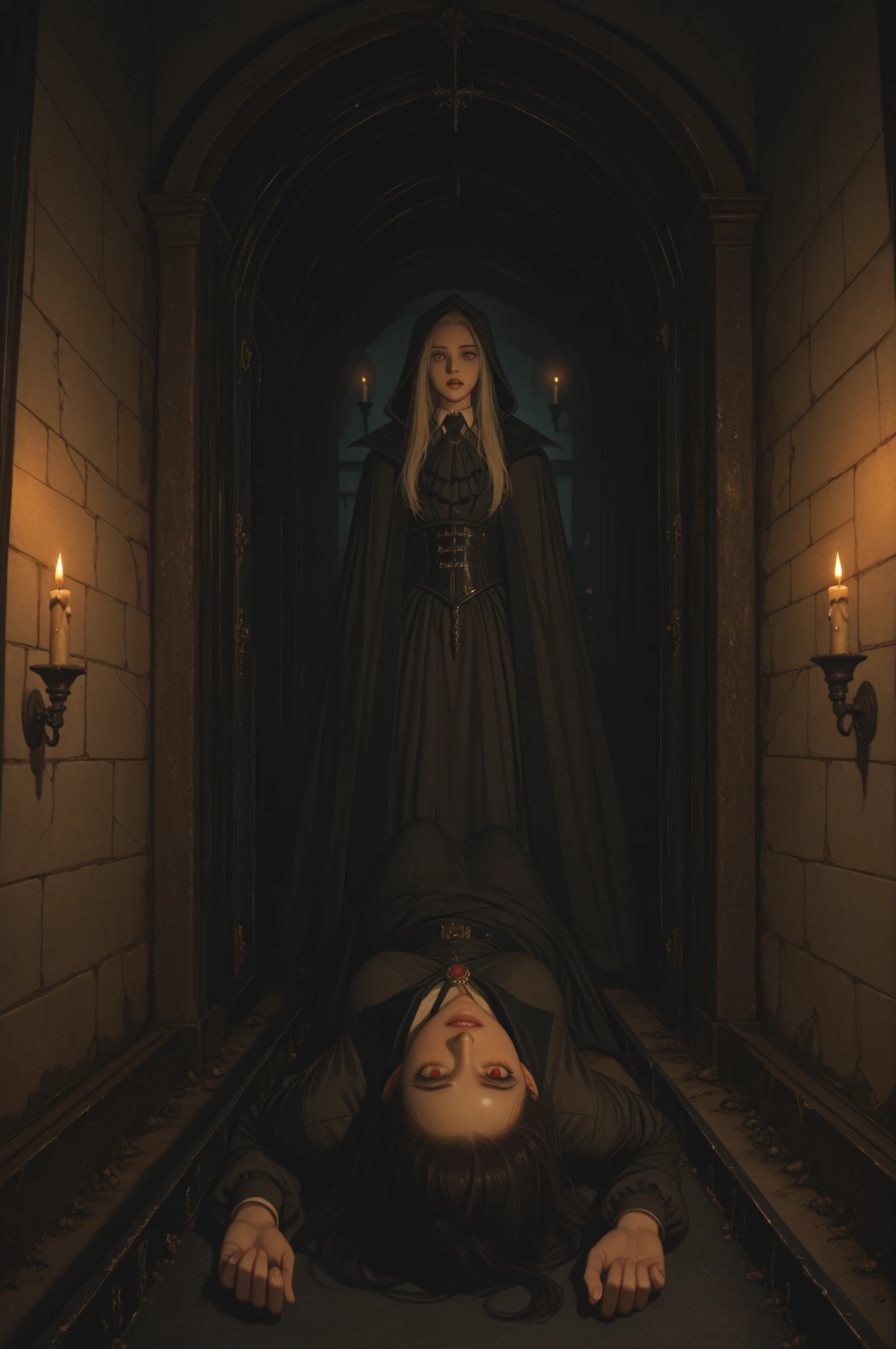 Haunted graveyard,Sinister shadows,Creepy abandoned house,Malevolent spirits,Bloodcurdling screams,Cursed dolls,Terrifying clowns,Macabre rituals,Grave robbers,Chilling whispers,Possessed mirrors,Haunted paintings,Creaking floorboards,Mysterious disappearances,Forbidden rituals