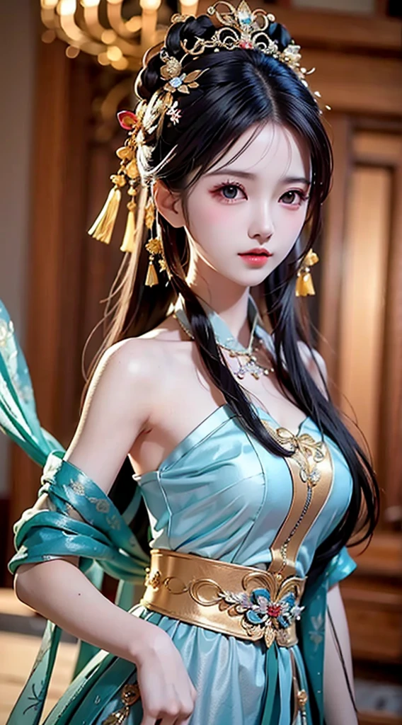 scenery under moonlight，The ancient costume goddess has a unique style。Her gorgeous outfit sparkles，revealing her  skirt swaying in the breeze，Looks elegant and dynamic。Her eyes were full of playfulness，As if blending into this peaceful nature。

The costume goddess is wearing a pair of fashionable high heels，It seems incompatible with her elegant temperament，But it adds a touch of mystery and sexiness invisibly。。Her feet stepped on the bluestone，like dancing on the ground，Every step is full of grace。

under the moonlight，The scenery is more hazy and beautiful。，fairy beauty。Her behavior is playful and cute，Make people want to get closer，Discover her inner secret。

，Ancient costume goddess and beautiful landscape painting。she smiles，sports，Everything is full of poetry，It's intoxicating，Inextricable。，，，white skirt，，sit on the floor，，front，white high heels，，beautiful ass，showing ，