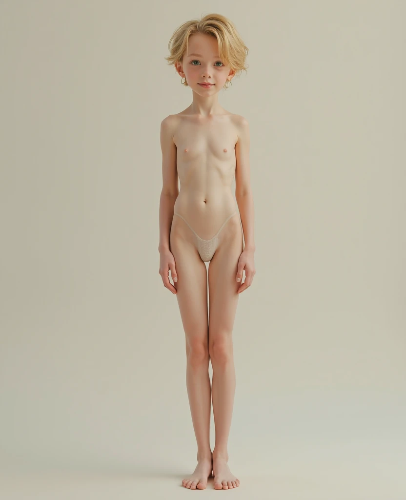 Best quality, gorgeous , white body, 10 years old, naked , Full body , Smiling lips, super detailed.