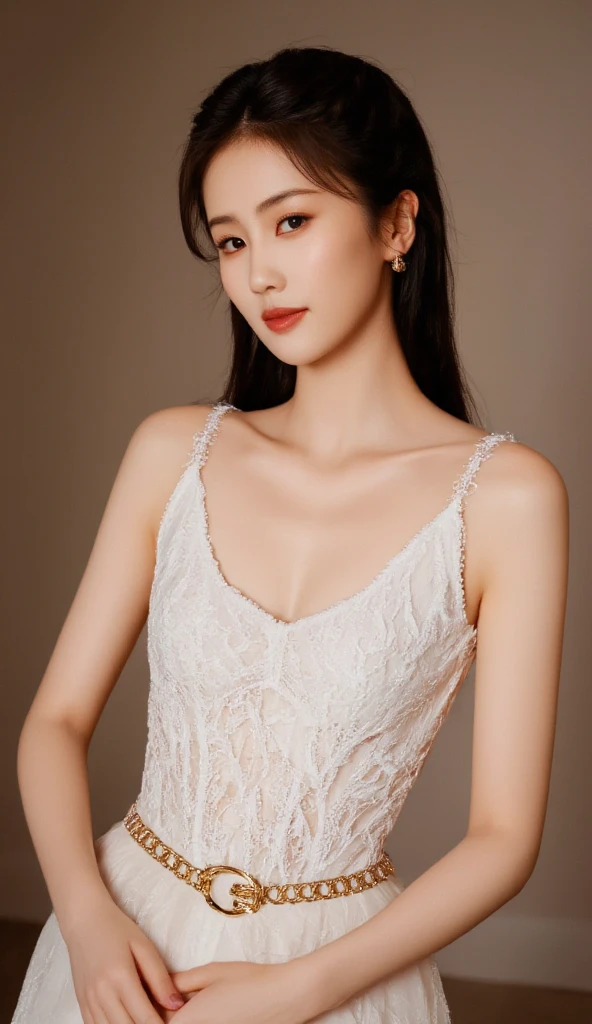 Fashion model 18 years old， [[[[closeup cleavage]]]], [[[[boobgasm]]]], [[[[coll]]]], [[[[bshoulders]]]], perfect  eyes, Perfect iris，perfect lips，perfect teeth，Perfect Skin，with fair skin，slender nose，HighDynamicRange，Movie Girl，(s delicate face)，(Highly defined faces)，delicated face，(white wedding gown)，(Raised sexy)，inside in room，Green trees outside the window，fresh flowers，4K Ultra HD, Ultra-high resolution, (realisticlying: 1.4), Best quality at best，tmasterpiece，（pastel colour：1.2）