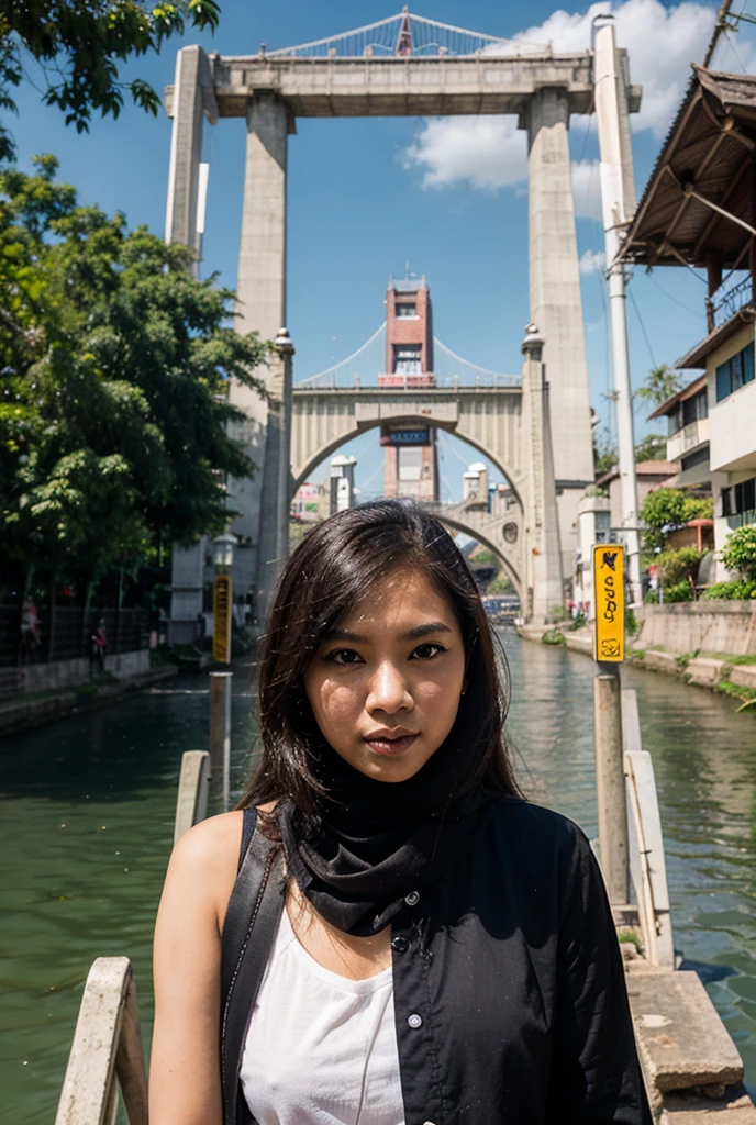 raw photo, photorealistic, realistic, absurdres,highres, landscape,1 mechanical girl standing in front of vietnamese temple, mechanical arms, cyberpunk, detailed background, <lora:Vietnamese_village_communal_house:0.8>, Vietnam temple, dinhlang, (wide shot:1.5), landscape, mechanical parts, outdoors,, masterpiece,ultra realistic,32k,extremely detailed CG unity 8k wallpaper, best quality