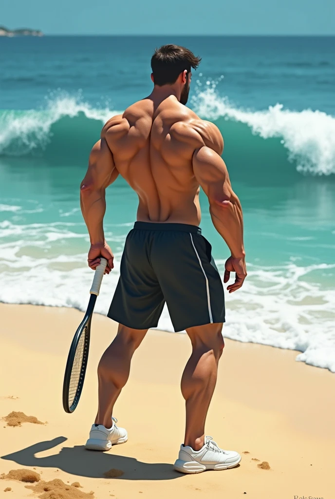 A painting of an insanely handsome 50s attractive fisherman by the ocean, full body, big beefy man, ripped checkered, exposed body, raunchy, toned body, beach, summer, sunny, soft lighting, muscular, extremely charming, kind smirk, dimple, fishing tools, boats, fish by  Craig Mullins, Greg Rutkowski, painterly style, central composition, big nose, blonde hair, insanely handsome.