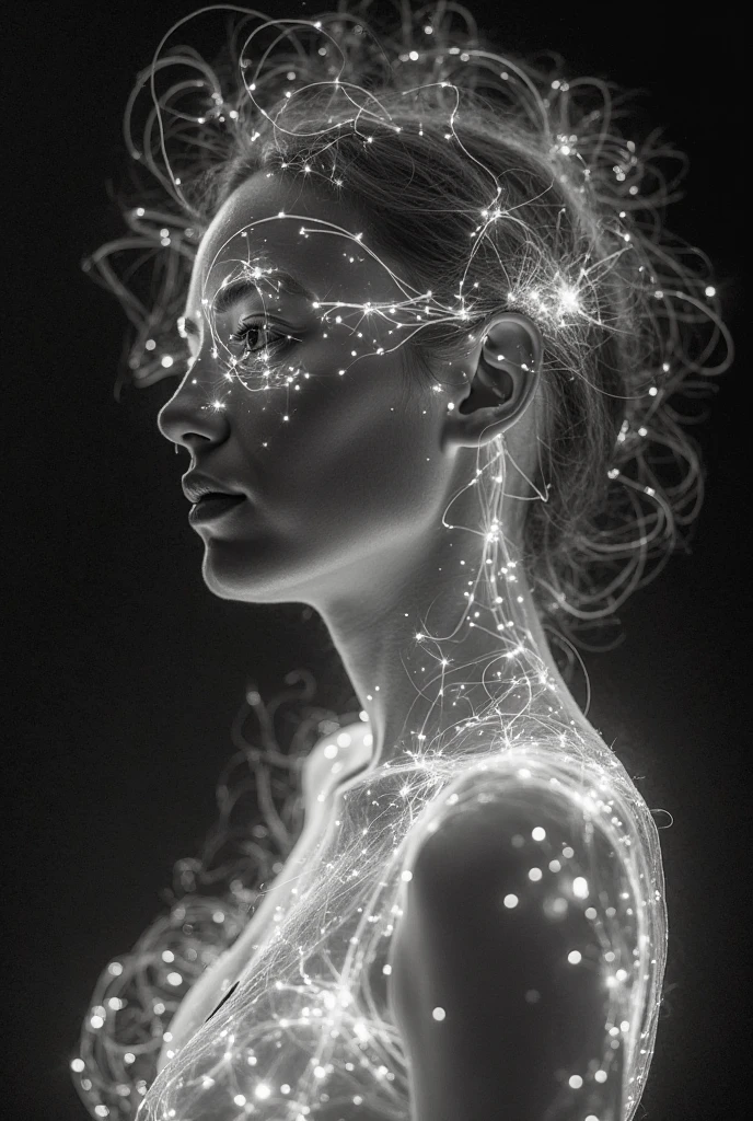 a photograph of a luminecent creature in style of Luminogram portrait with fiber optic light painting, Light field photography, Light painting, Light tracing, Long exposure photography, Holography
ethereal neural network organism, biomorph,
alchemist, alt_style, cinematic, 35mm film, 35mm photography, film, photo realism, DSLR, 8k uhd, hdr, ultra-detailed, high quality, high contrast, dress
<lora:xl_more_art-full_v1:1>