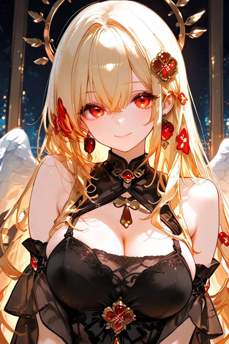 obscenity，succubi，big breasts exposed cleavage，little breast，Dark Department，Overlooking，juice，Wings，feater，white colors，chies，