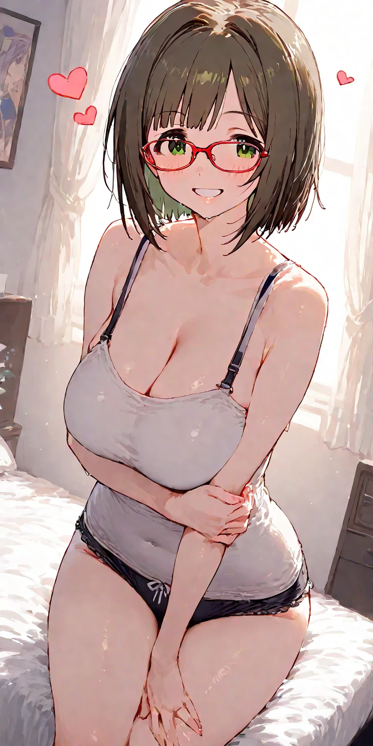masterpiece, (best quality), woman, girl, short hair, green eyes, undressing, (taking clothing off), unbuttoned green jacket, undressing white bra, ((see through lingerie)), sexy woman, nothing underneath clothes, seduction, flirty, smile, hair between eyes ,natural lighting  ,RTX,  , beautiful, (detailed face:1.2), (perfect eyes:1.1) ,(photorealistic:1.1), 8k uhd,  looking a viewer, indoors, simple backround, no panties under skirt, perfect hands, undressed top body