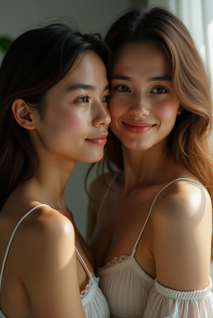 2 Chinese beautiful girls in yoga clothes dies on yoga mat, eyes closed with pee stain on their  crotch and white froth at their mouth