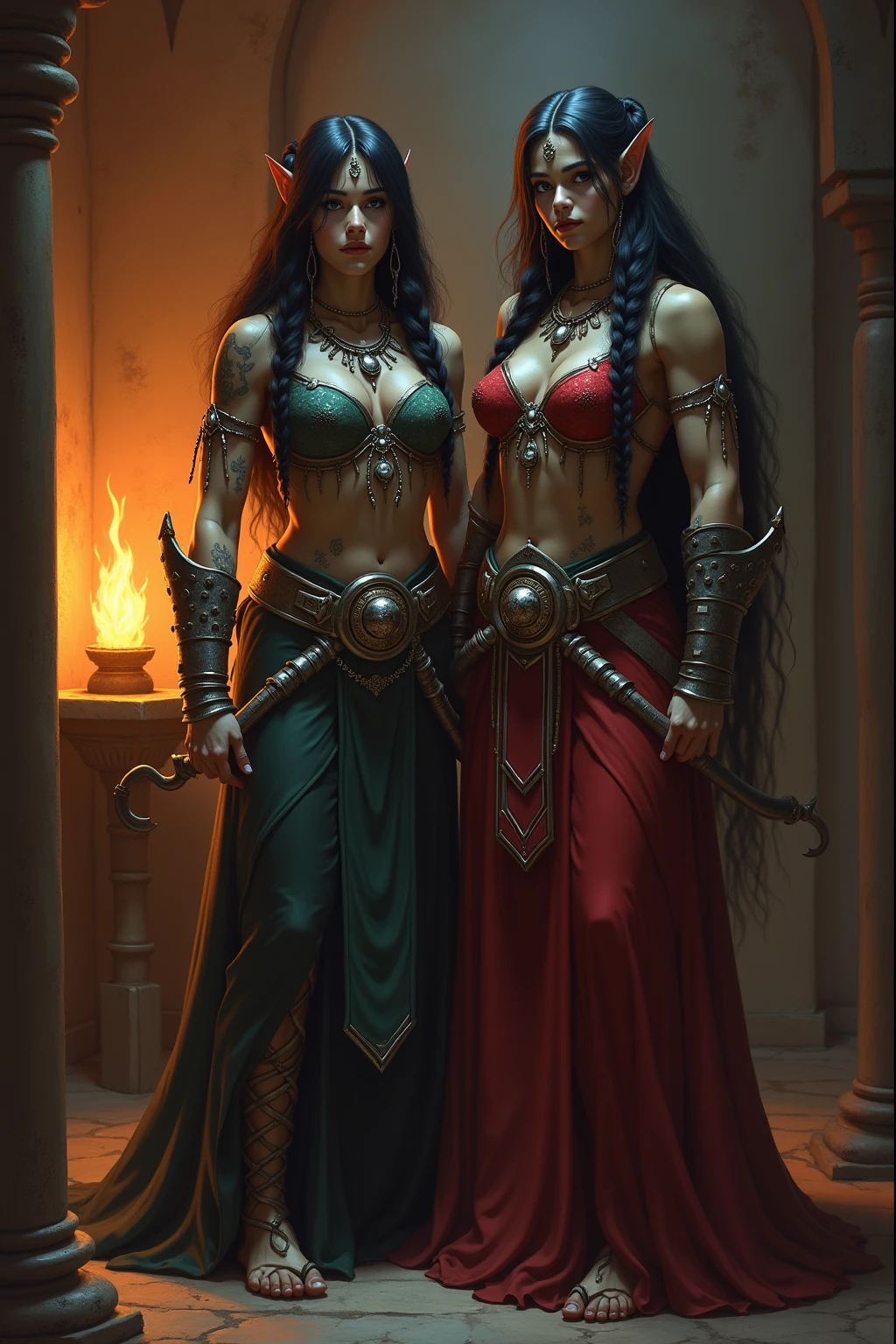 (((Single character image.))) (((1girl))) (((Luxurious hair and sexy smirk.))) (((18 years old.))) (((18yo.))) A stunning 18-year-old fantasy adventurer, dressed in medieval attire inspired by adult film star Violet Myers, with a fierce gaze and beautiful shoulder-length hair. She's a wild pirate at heart, flaunting her athletic physique beneath black clothing. Her charming smile and confident demeanor are irresistible, making her a captivating heroine for any Dungeons & Dragons quest. In this epic masterpiece, she stands centered, surrounded by intricate details and textures that leap off the 8K wallpaper, making her appear as real as you'd want her to be.  Large ass.  Large breasts.
