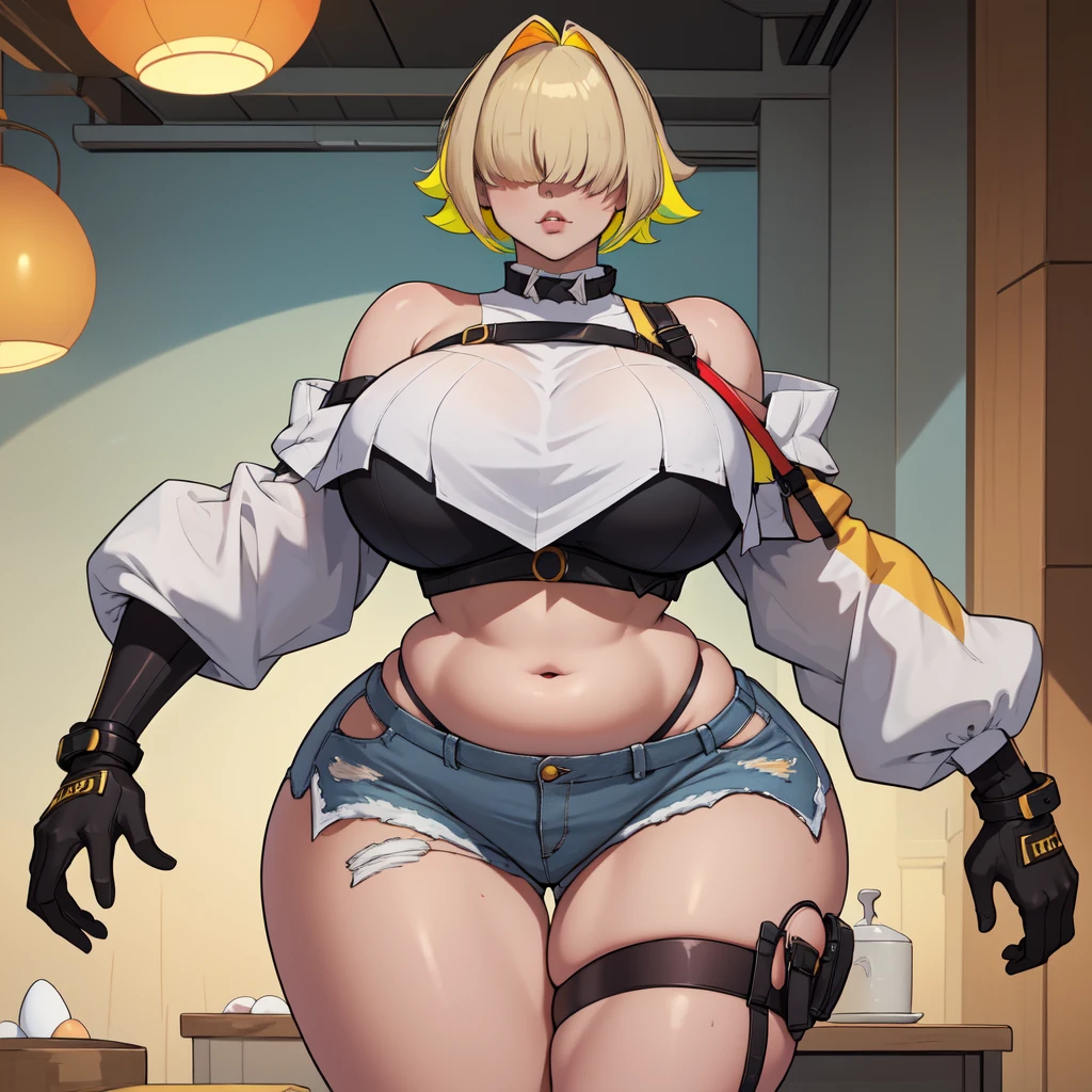 1girl, beautiful, (masterpiece:1.2), (best quality:1.2), big belly, bbw, fat, chubby belly, big belly, blushing, sweaty, fat belly, giant SSBBW belly, massive belly, extremely fat, Overfed, fat, flabby, round, pregnant, bloated, massive sagging belly, prominent stomach, super fat, hyperbelly, obese belly perfect lighting, perfect eyes, perfect face, 1girl, bikini, bikini under clothes, black bikini, black choker, black gloves, blonde hair, long flowing fluffy frizzy hair, black lips, black nails, black skirt, breasts, choker, cleavage, cropped jacket, cross, earrings, eyeliner, eyeshadow, fingerless gloves, gloves, hand on hip, highleg, highleg bikini, medium breasts, jacket, jewelry, lips, black lipstick, long blonde hair, makeup, microskirt, miniskirt, navel, open clothes, open jacket, blue eyes, skirt, sleeves pushed up, solo, standing, striped, striped bikini, striped thighhighs, swimsuit, thighhighs, thighs, underboob, plump lips, tree, beachside, beautiful view, lake, distant boardwalk, sitting on rock, spread legs