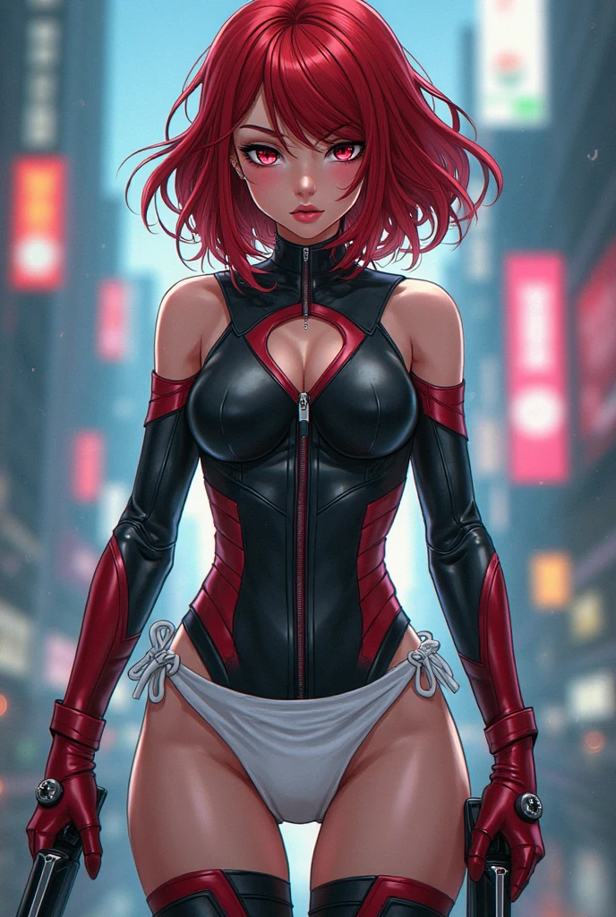 standing, STAND UP, Scarlett Witch from the X-Men comic book series)) (beautiful  face)(glowing eyeballs)(Red lips) ((long brown straight hairstyle))) ((very big tits) (perfect slim body) (wears a sexy, tiny red bikini, red long socks))((mitts, choker)) ((magic hands)) (posing sexy on the skyscraper rooftop at night, fullmoon)) (High definition, Incredible lights and shadows) ((work of art)) (8k) (face perfect) (best qualityer) (perfect hands, eyeballs, Yeah man)((magical power floating around)), SEMINUA, sexy panties, STANDING UP, standing