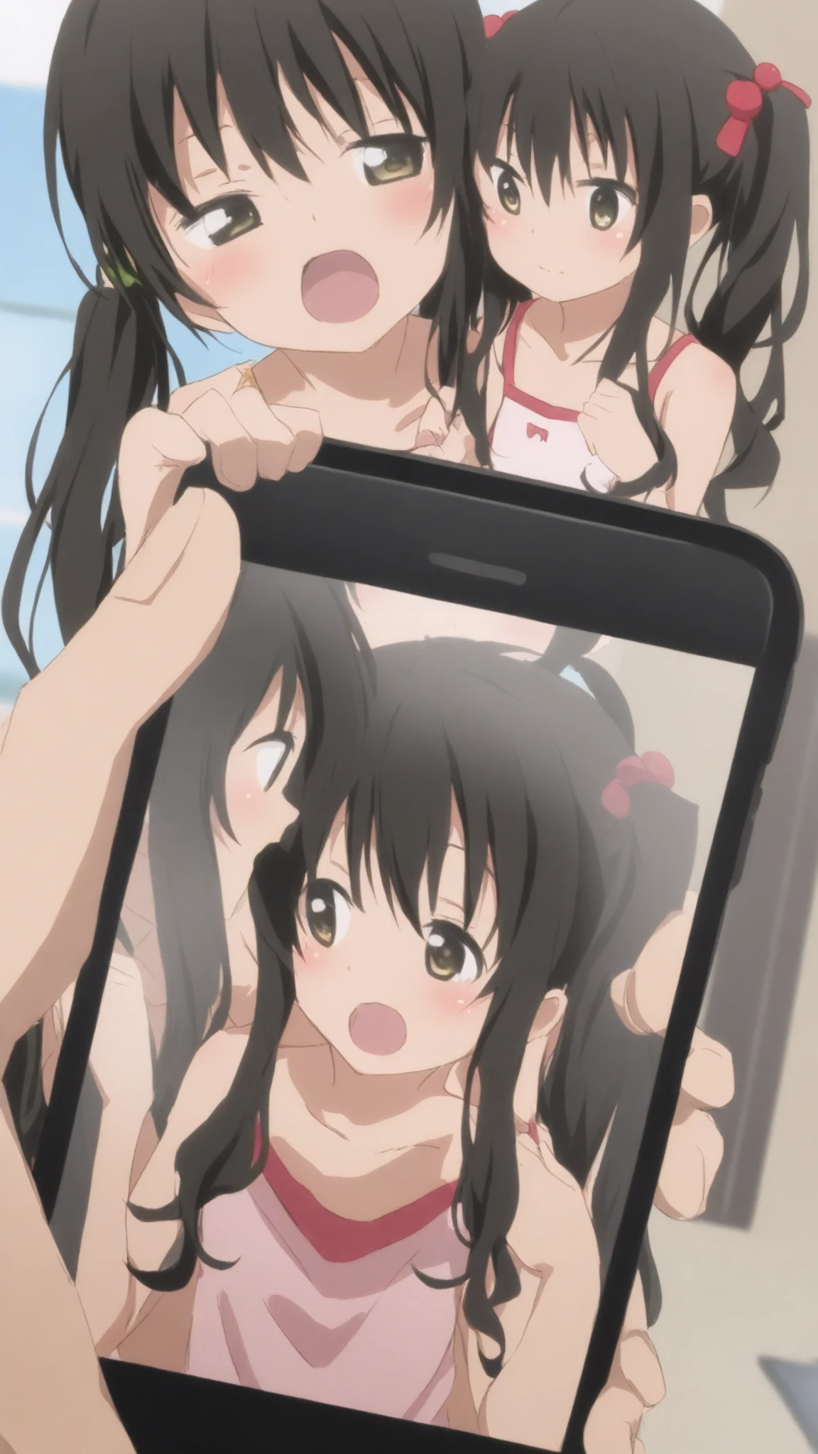 ((Highest quality, 16K, masterpiece: 1.3)), ((Small Chest、10 year old girl:1.5、Small Head)), Beautiful Woman with perfection Figure: 1.4, Slim abs: 1.2, ((Beautiful glossy brown hair)), ((small: 1.4)), ((K-POPアイドル: 1.3)), ((Twin tails))、((stop temporarily)), ((Fascinating)), ((Pink small beautiful nipples)), (((excessive cum on body)))、(((((frontage)))))、(((Spread your legs)))、(((Split))), ((spearroom))、Ultra-realistic 16K cg, perfection Face, perfection, Clean Solo, (blush: 0.5),masterpiece, Professional artwork, Famous works of art, Smile gently, A big smile, Beautiful Eyes, ruddy skin, Perfection fingers, Beautiful Hands, Depth of written boundary, Realistic: 1.3, (Cinematic composition: 1.3), (HDR: 0.1), Accent lighting, naked, athletic body shape, Legs apart, Raising his leg, double eyelid, eye contact, Nipples, whole body:1.5、(((vaginale,sex:1.8)))、(((lying、man touch clitoris、Filmed on a mobile phone:1.2、Lots of naked men:1.8、Super intense orgy:1.8)))。