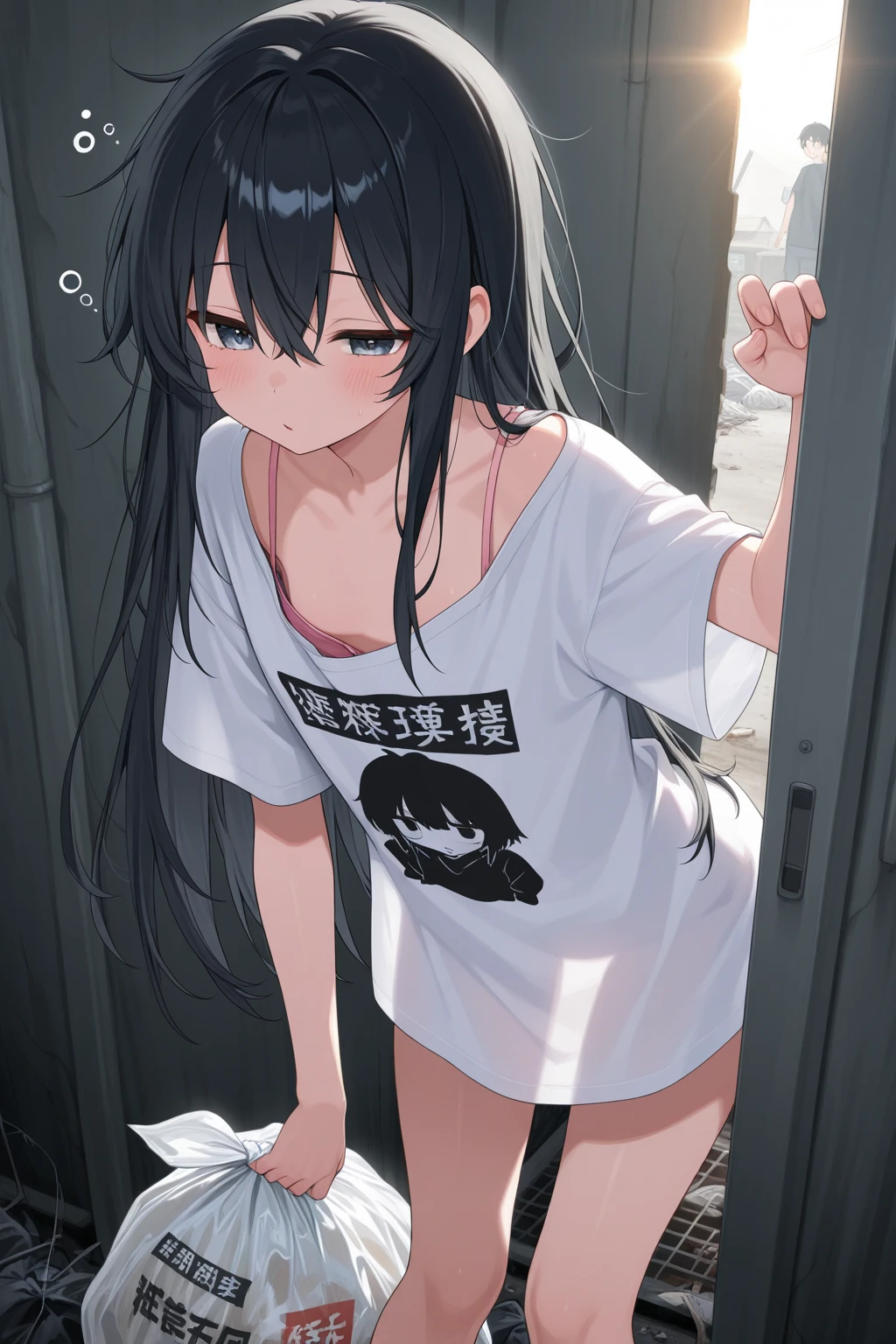 Boro family、Sunken cheeks、poor girl、Girl、it down and eat、There are no side dishes、seiza、No money、Spartan house、Are thin、Ribs、clavicle、I&#39;m not feeling well、Expressionless、Small and dirty room、The clothes are also dirty、The face is also dirty、Eating rice、Looks lonely

