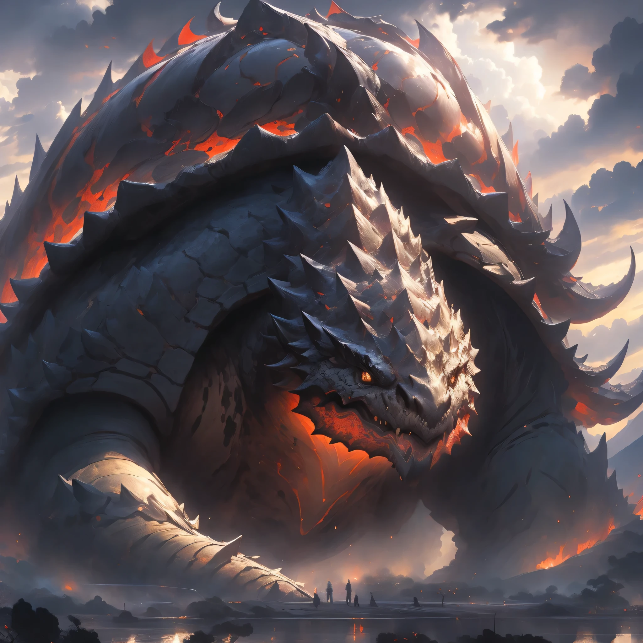 <lora:xuanwu_20230710013217-000017:0.7>,xuanwu,masterpiece,super-resolution,carapace,shan,scenery,cloudy sky,