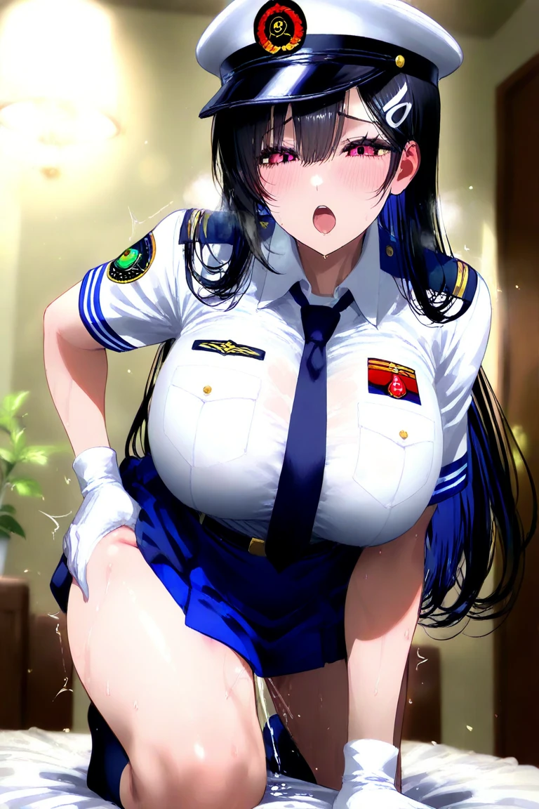 score_9,score_8_up,score_7_up,high resolution,1 erotic teenage,black hair,ponytail,see-through police,large breasts,thick nipples,erection of nipple,collar,(??????????+??? in pussy+????????:1.5),(open mouth+out tongue:1.2),(excessive bukkake+excessive ???+??? in mouth+??? in hair+??? facial+??? on body:1.2),(multiple ?????,ahegao+double Peace:1.8),front view,upper body,looking at viewer,prison.anime colored