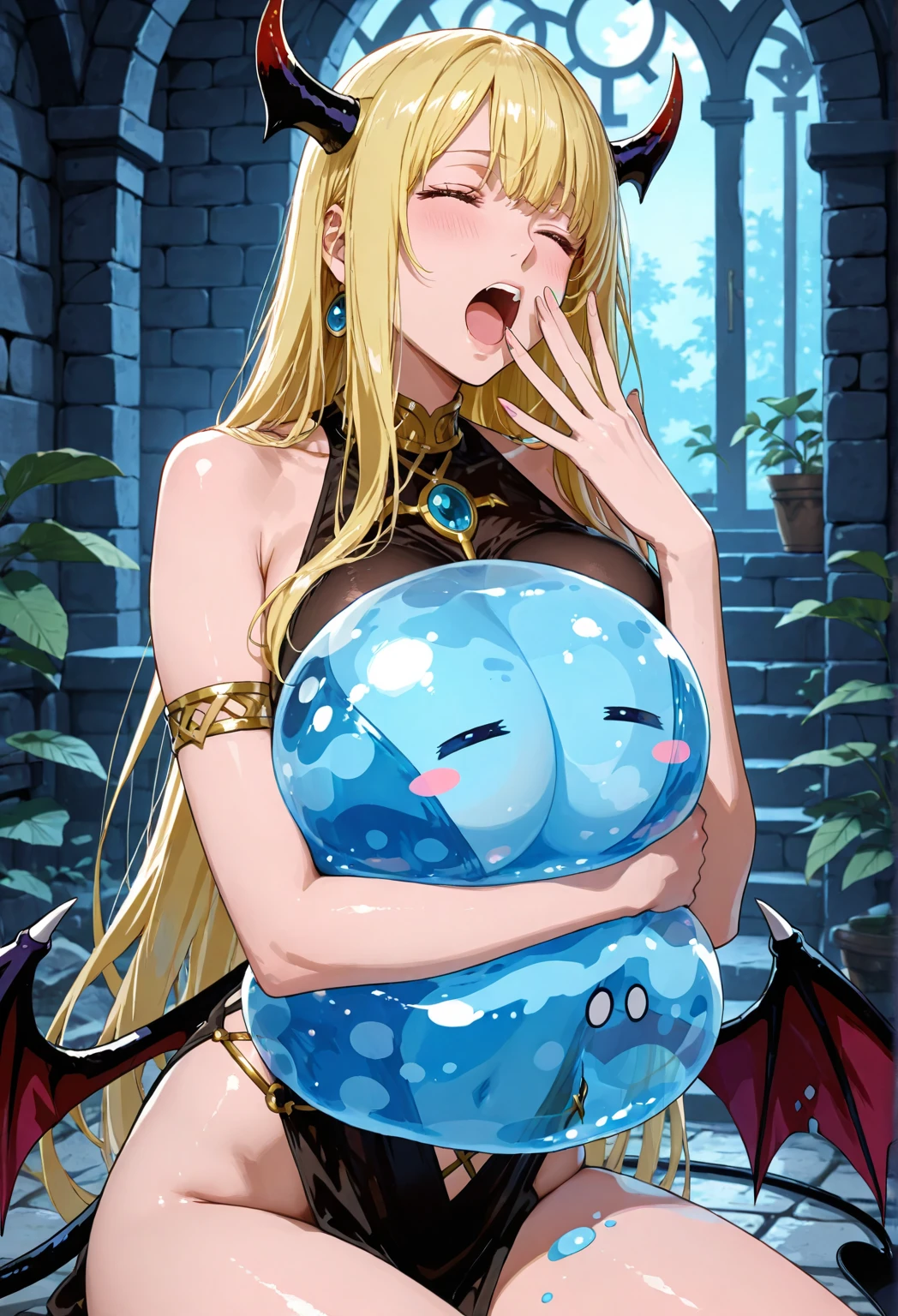 Anime. 1 Girl. Cute girl. Mermaid. Slave. Clumsy. Blonde. Long hair. Blue eyes. Beautiful eyes. Perfect eyes. Expressive eyes. Ideal face. Snotty nose. 16 years. Big breasts. Beautiful breasts. Mermaid ears. Cold. Allergy. Runny nose. Snot. Snot flows from the nose. Temperature. Blush. Wants to sneeze. I have to sneeze.
Strong, desperate desire to sneeze. Sneezes. Urinary incontinence. Hands on crotch. He squeezes his crotch tightly. Wants to pee. I need to pee. A strong, desperate urge to pee. Pissing herself. Pissing to himself. Pees on the floor. She peed herself. No panties. Urine runs down my thighs. A puddle of urine on the floor. Sits in a puddle of urine. Sits on the floor. Sits in a cage. Sits and eats the fish. Sits in the slave market. Ideal anatomical body. Mermaid body. The whole body is covered in scars. Mermaid tail instead of legs. Fins on the hips. Gills on the neck. Webbing between the fingers. Dirty tunic. Torn tunic. Slave collar. Shackles. Sitting. Full height. Fantasy. City. Street. Slave market. Cell. Many people. Beautiful character design. Shiny skin. Full body. nsfw. Scat. Official art. Extremely detailed CG Unity 8k wallpaper. Ideal lighting. Ultra high resolution 4K. Super detailed 8K. A high resolution.