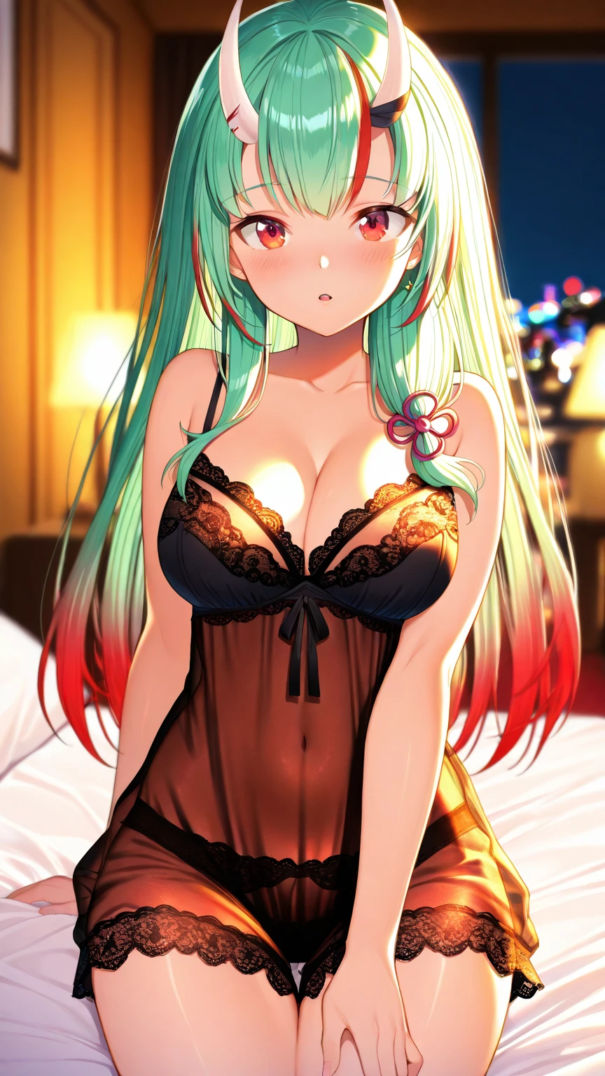 Second Dimension、Adult women、front、Upper Body、Chubby、Open your mouth、Green Eyes、smile、Squint your eyes、Float your heart、Drooling、lure、Long Hair、Light blue hair、Sweat、fat、Black Bra、Cross your arms、Normal milk、clavicle、valley、Breastfeeding、Large belly circumference、Fat belly、Sigh、Dark Room、Stand lamp