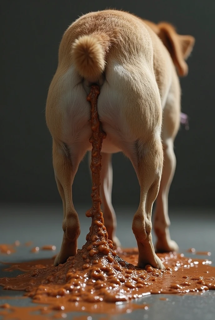 masterpiece, high quality, realistic, detailed background, (((anthro, golden retriever))), (feral), (((wide hips))), ((((golden retriever under anthro behind, golden retriever deepthroat equine penis,  golden retriever rear view, huge balls, anthro standing on top of golden retriever deepthroat, anthro standing, golden retriever lying on table)))), (masterpiece), best quality, 4k, 2k, ((((feral, solo, deepthroat, penis in own mouth)))), (((((golden retriever, feral, golden retriever cum, golden retriever on back, paw, golden retriever legs up, anus, excessive feces, dirty, messy, tied above table)))))