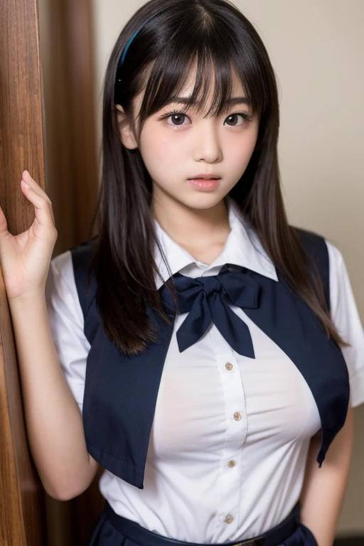 (Highest quality、High resolution、8k、masterpiece:1.55、Film Grain)、Japanese women、A woman with a cute upward gaze、evening、The sky turns red、Stylish clothes that show off your body lines and look great on Instagram、The collar of his open shirt is obscenely open.、Open shirt and kyscrapers seen across the sea、The sun shines on her、No underwear、Light brown hair、cute、Her huge breasts are obvious even when she's wearing clothes.、Lens flare、((Nice style))、((Full body photography、Big Breasts:1.22))、Highly detailed photos、Very beautiful and ideal、Super no makeup、(8k、RAW Photos、Highest quality、masterpiece:1.2)、(Realistic、Realistic)、1 girl、((Looking into the camera:1.4))、Hair blowing in the wind