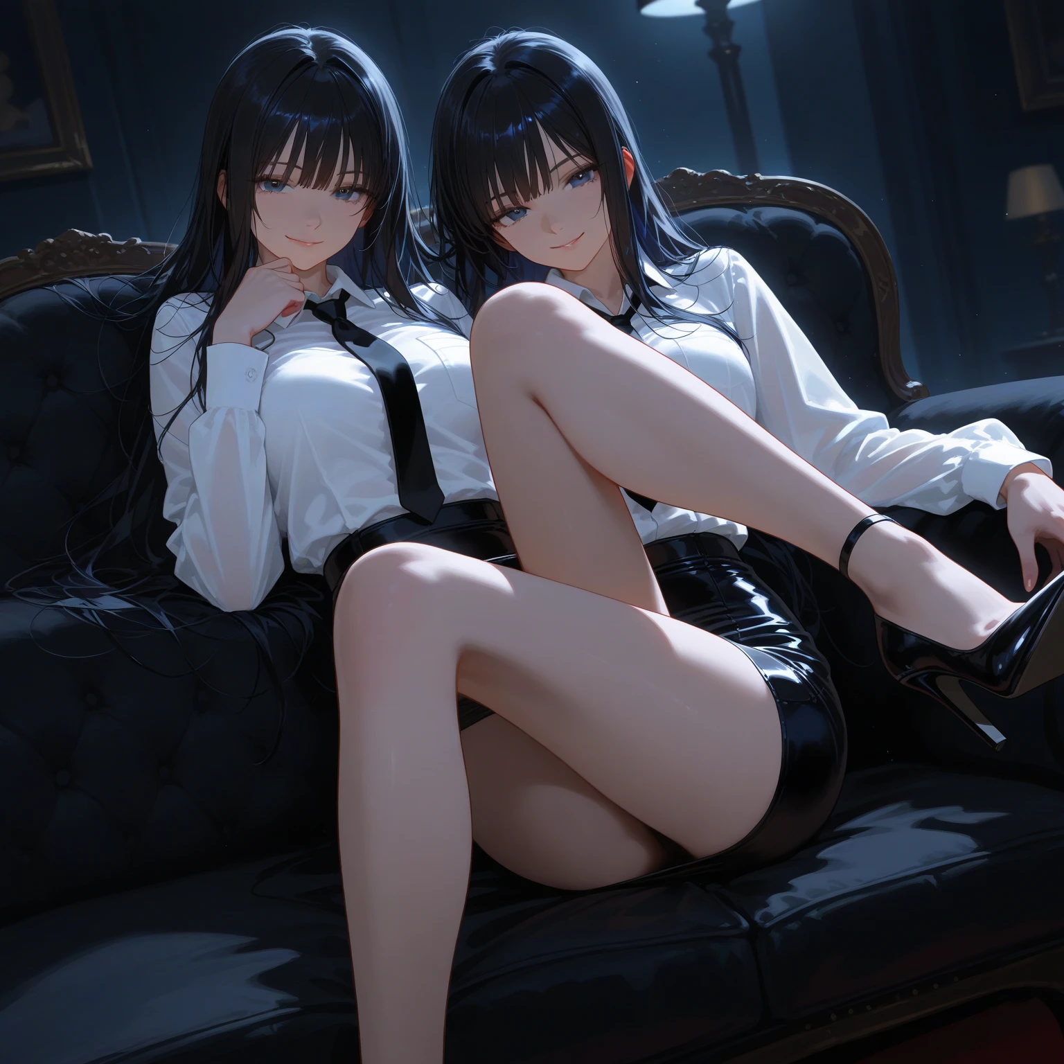 Highest quality、Masterpiece、8K、Japanese women、30th Generation、sexy、naked、pubic hair、Slender figure、Beautiful feet、suit、business、office