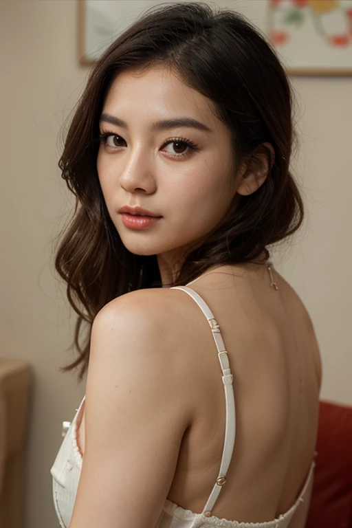 gorgeous,korean,female model,24 year old,beautiful detailed lips,extremely detailed eyes and face,long eyelashes,soft wavy hair,flawless porcelain skin,delicate features,graceful and confident expression,natural and subtle makeup,[modeling:1.1],[glamorous:1.2],professional studio lighting,[highres:1.2],ultra-detailed,(realistic, RAW photo, best quality, masterpiece: 1.2), photoreal: 1.37), UHD, 16k, high resolution, masterpiece,[vivid colors],bokeh,soft and diffused lighting, kpop,mature, asian looking, standing, full body picture, wearing white dress

