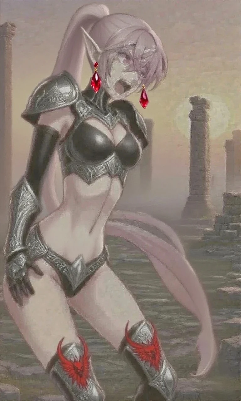 score_9, score_8_up, score_7_up, score_6_up, g0thicPXL, 1girl, solo, full body, shark girl, native, braided hair, barbarian armor, tribal clothing, gray skin, ultra detailed, beautiful fit girl, white hair, naked breasts, naked pussy, muscular, exited, pierced nipples. pierced navel, pierced clitoris, piercing, freckles, tribal blue tattoos, sexy body, sexy thighs, posing,long hair, multiple braids, freckles, hair ornament, blue eyes, perfect eyes, lustful eyes, seductive, bare shoulders, (bare belly:2.0), wet skin, water drops, athletic build, wide hips, septum piercing, sharp teeth, sharp claws, battle scars, smile, bite marks, strong legs, fish scales, fishnet, tribal hair braids, white skin spots, spotted skin,