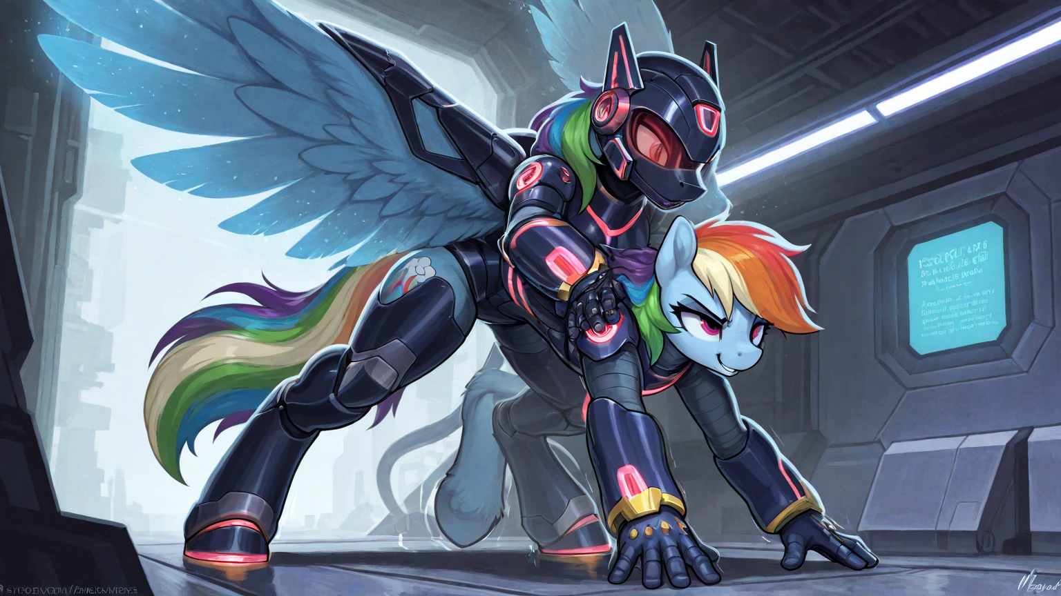 derpibooru_p_95, pony cyborg, cyberpunk style, cybernetic hoof style, a thoughtful, tough style, the robotics revolution, close plan for the robotic pony, full body Twilight Sparkle Robot [twilight sparkle: reelmech:0.5], AC-Pony, rear view, cyborg ass, buttocks, robo pussy, robo anal, sad detailed pony face, a multi-ton dark purple background of bold and rough brushstrokes, solo, anatomically correct,  stern style, menacing style, sexy posture curve, adult mare, huge mane, wide mane, mane overhanging the eyes, high quality level, ultra-detail, 
oil painting, 
<lora:reelmech1v2:0.7> <lora:bichu-v0612:0.6> <lora:Twilight Sparkle:0.5> <lora:more_details:1.4> <lora:AC-Pony-Furtastic:0.2>