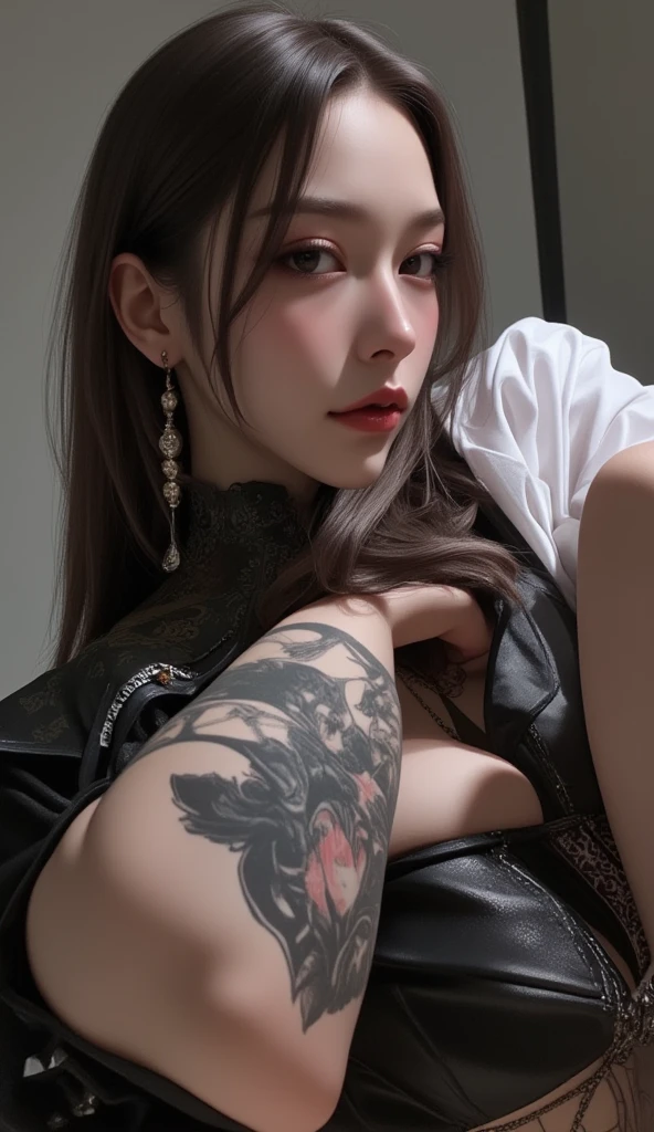 pale skin, big eyes and tender doll lips 