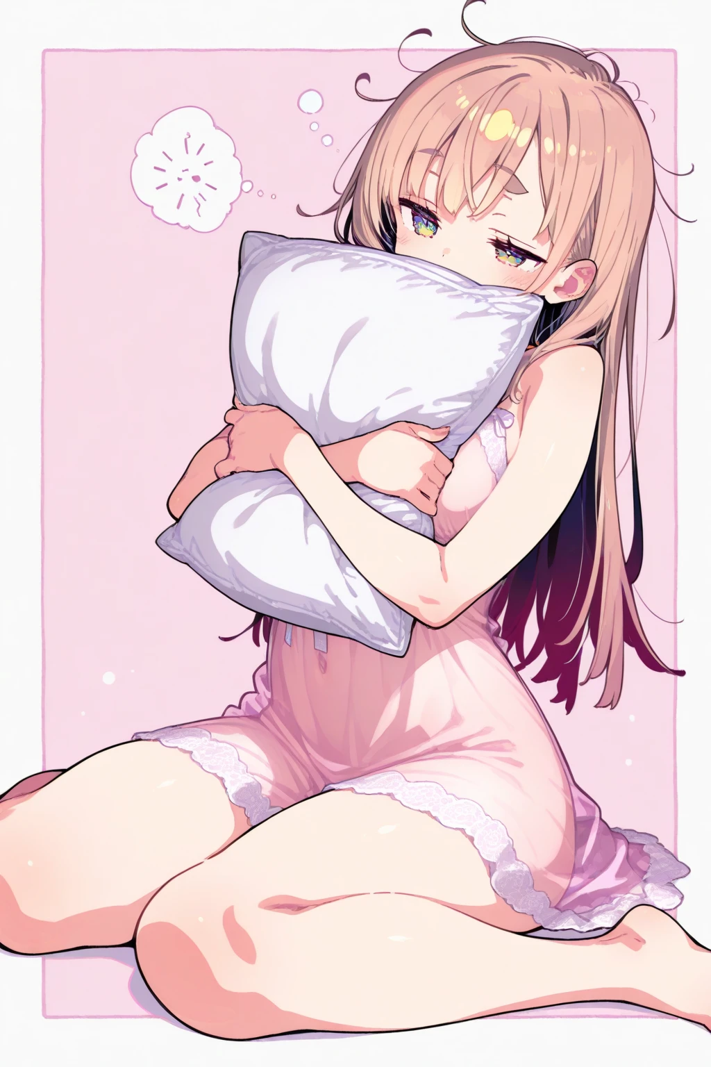 masutepiece, Best Quality,Illustration, Wallpaper, Ultra Detail, Little Face Girl、((fear:1.5))、(Teary-eyed:1.5)、(((Cute underwear)))、She makes me lie down and spread my legs.