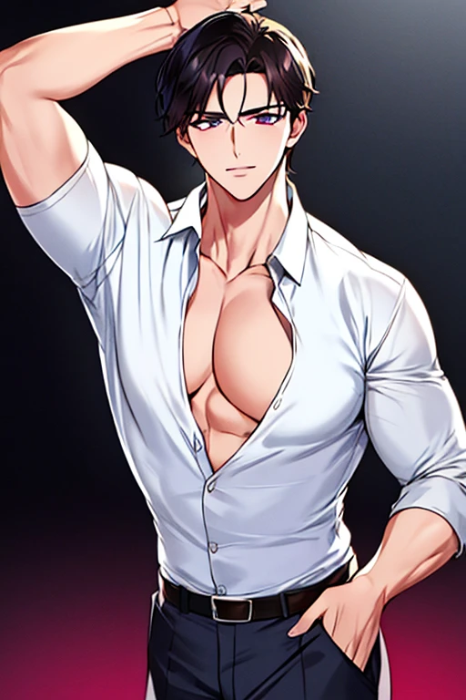 Best quality at best，Libido boy，Dog ears，musculature，，Brush cut，Semen