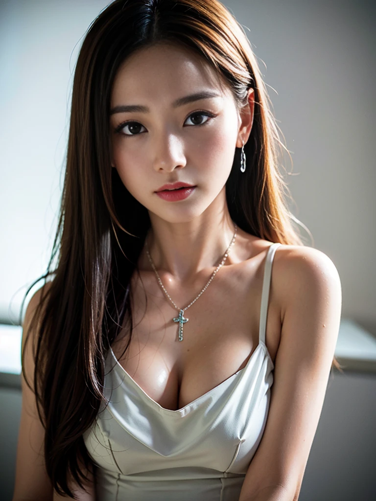 Arafed Asian woman in white dress posing for photo, beautiful asian girl, Yoshitomo Nara, japanese goddess, Real young gravure idol, japanese model, young sensual gravure idol, beautiful japanese girl face, tits, Young and cute gravure idol, Real sensual gravure idol, Cute girl - well-groomed face