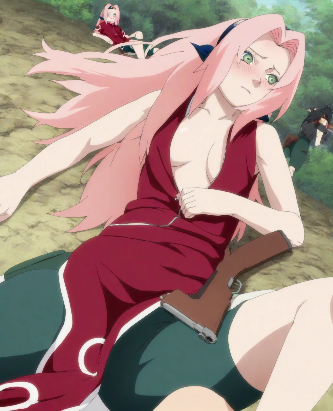 Best quality, ultra hd, 8k best quality, naruto shippuden, sakura haruno, pinke haare, 10 jahre alt, nude, small , nipple, vagina, torture roo, rope, bdsm room, goblins gangbang vaginal sex,
