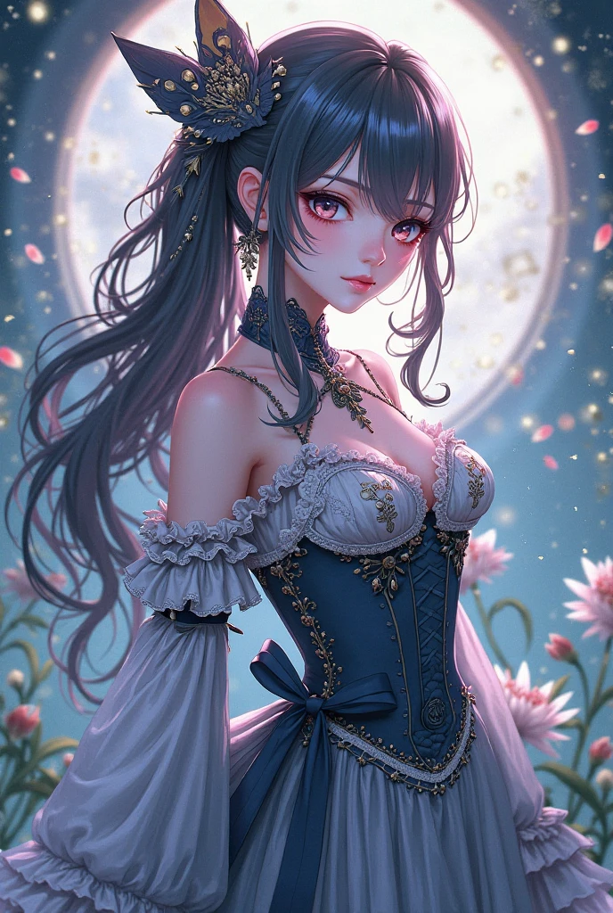 (best quality,4k,8k,highres,masterpiece:1.2),ultra-detailed,(realistic,photorealistic,photo-realistic:1.37), HDR, UHD, studio lighting, ultra-fine painting, sharp focus, physically-based rendering, extreme detail description, professional, vivid colors, bokeh, portraits, anime
A teenage boy stands in the center of a mystical garden, his body undergoing a magical transformation. He is being turned into a cute girl by a powerful witch. It is a gender bending ritual that brings about a fascinating change. The boy's facial features start to change slowly, but noticeably. His strong jawline softens, adorned with delicate, feminine features. The most captivating detail are the beautiful detailed eyes that shimmer with a mesmerizing shade of pink, sparkling with a hint of magic. The girl's long, black hair cascades down her shoulders, dyed with a subtle touch of pink, enhancing her enchanting appearance.
As the transformation continues, the girl is now fully transformed, radiating her newfound femininity. Her attire is an extraordinary black Victorian dress with intricate lace details, fit for a princess of the arcane. The dress flows elegantly around her, enhancing her delicate and graceful movements. Completing her mystical look, she wears a pointy hat, adding an air of mysteriousness to her enchanting persona.
The garden is filled with vibrant colors, with flowers of various hues surrounding the girl, creating a whimsical and ethereal atmosphere. The portraitsque setting invokes a sense of fantasy and magic, capturing the girl's mesmerizing transformation.
The artwork aims to achieve a photorealistic style, blending the essence of anime with the charm of highly detailed portraits. Detail is paramount, ensuring that each brushstroke and line come together seamlessly to bring the girl's transformation to life. The image showcases the mastery of a professional artist, demonstrating their skill in capturing vivid colors, sharp focus, and exquisite bokeh.
